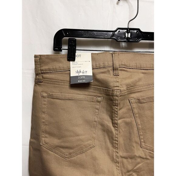 NWT‎ $49 Macy's STYLE & CO Pants Women's Size 10P 10 Petite Tan Boot Tag BKH-C - Picture 8 of 12